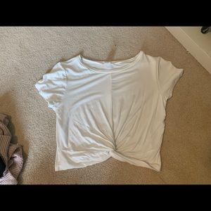 white crop top